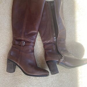 Ralph Lauren Chocolate Heeled “Clare” Boots